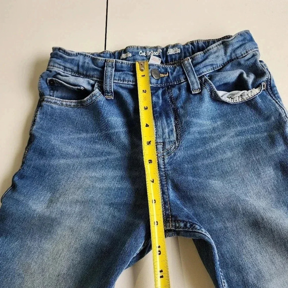 Lot Of 2 Boys Blue Skinny Straight Fit Stretch Cat & Jack Wonder Nation Sz 12 - Picture 4 of 11